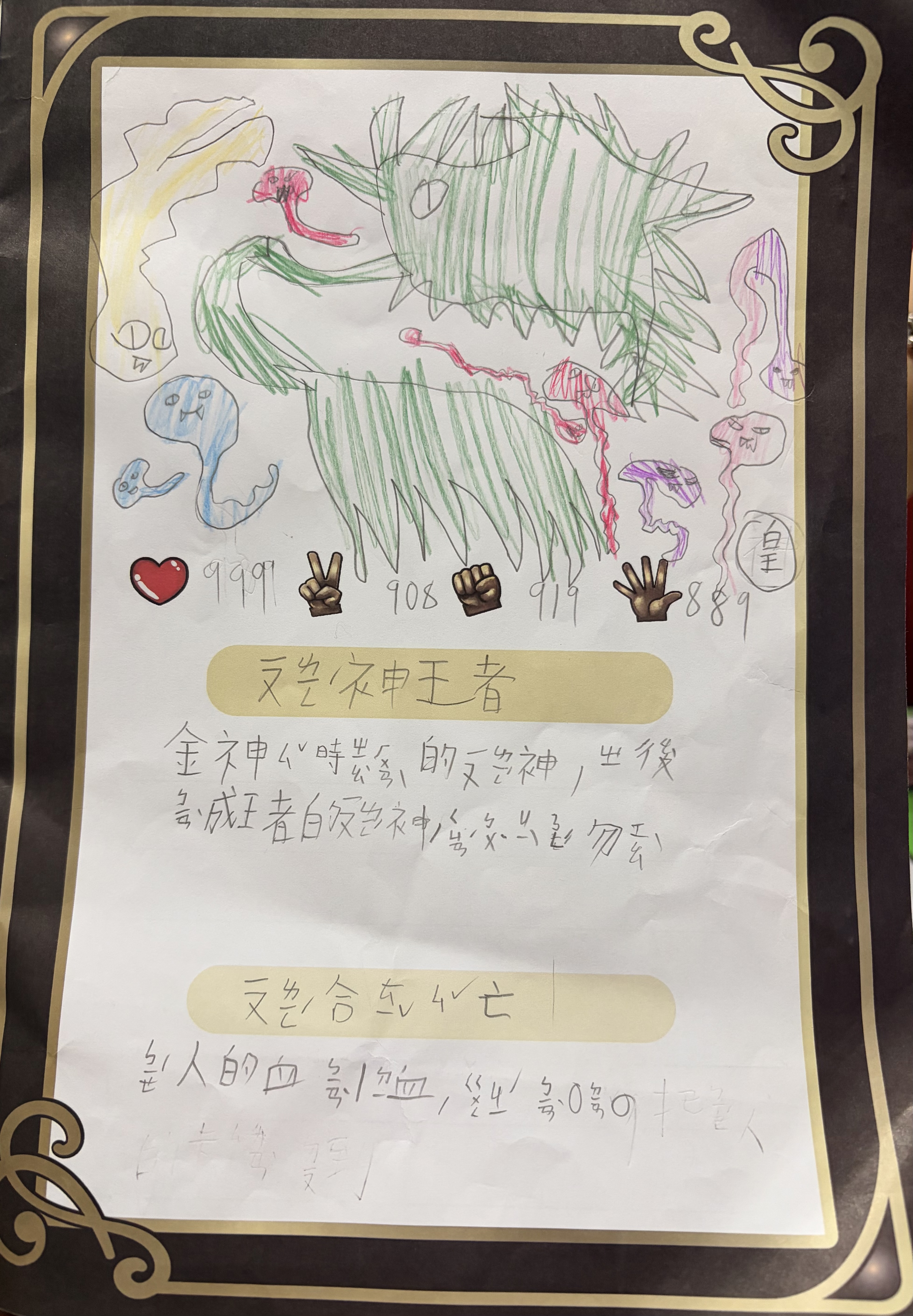 大墩卡繪畫比賽-幽靈神王者