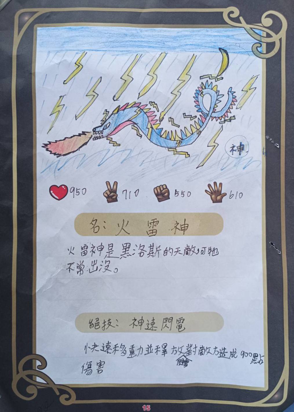 大墩卡繪畫比賽-火雷神