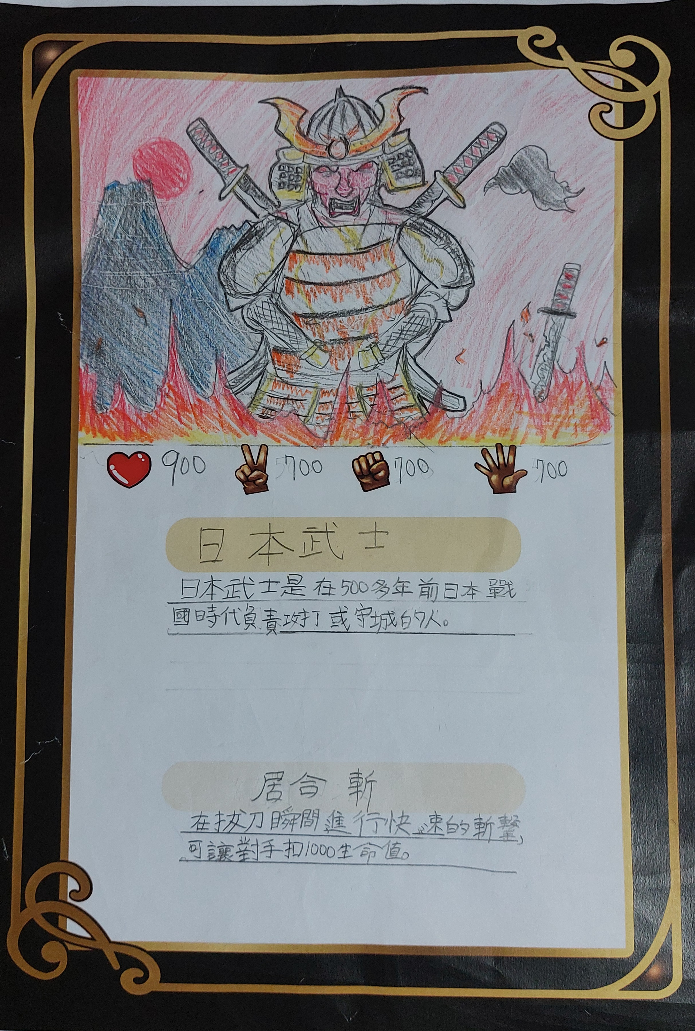 大墩卡繪畫比賽-日本武士