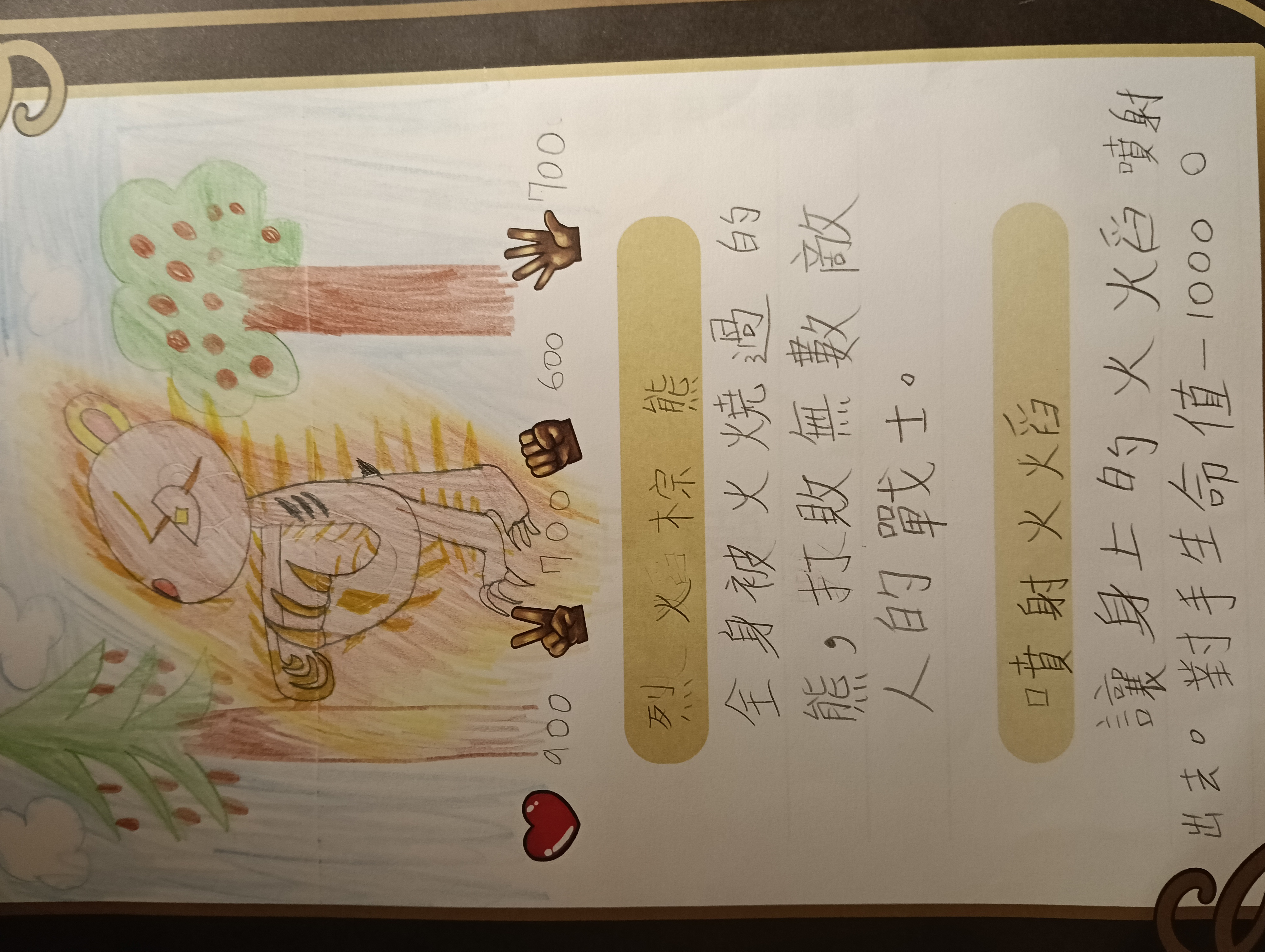 大墩卡繪畫比賽-烈火棕熊
