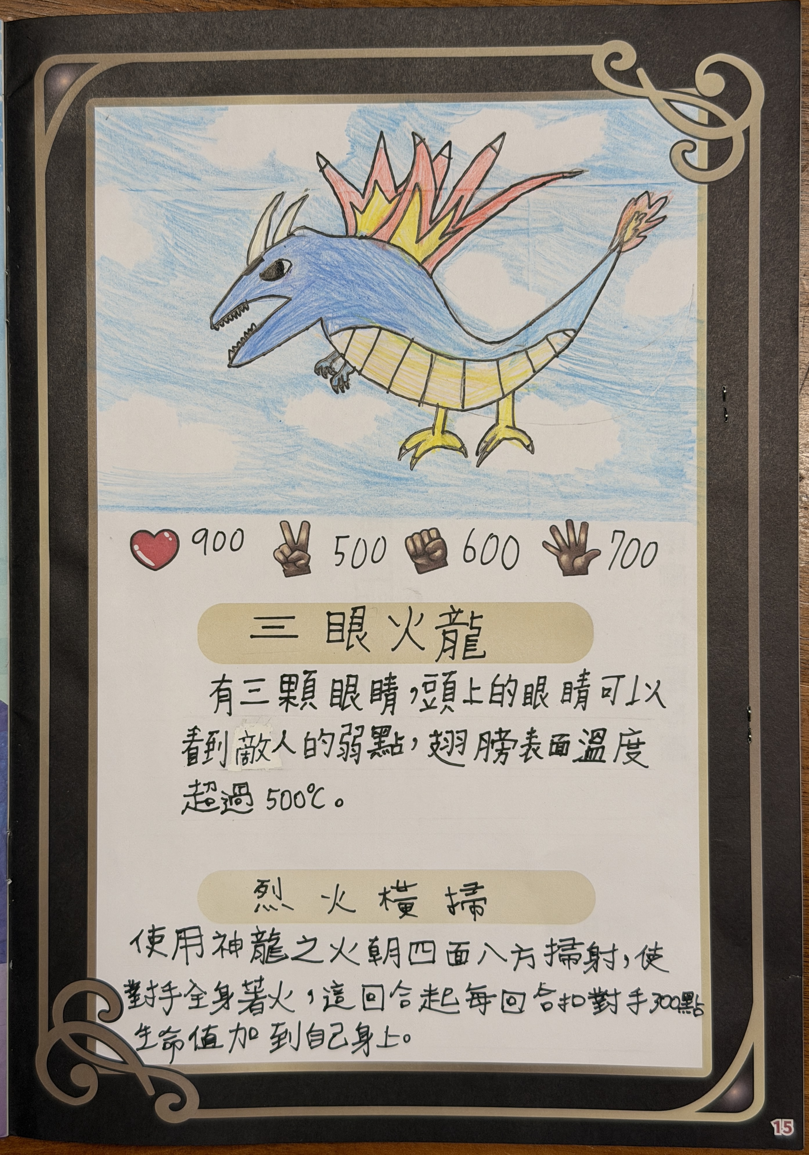 大墩卡繪畫比賽-三眼火龍
