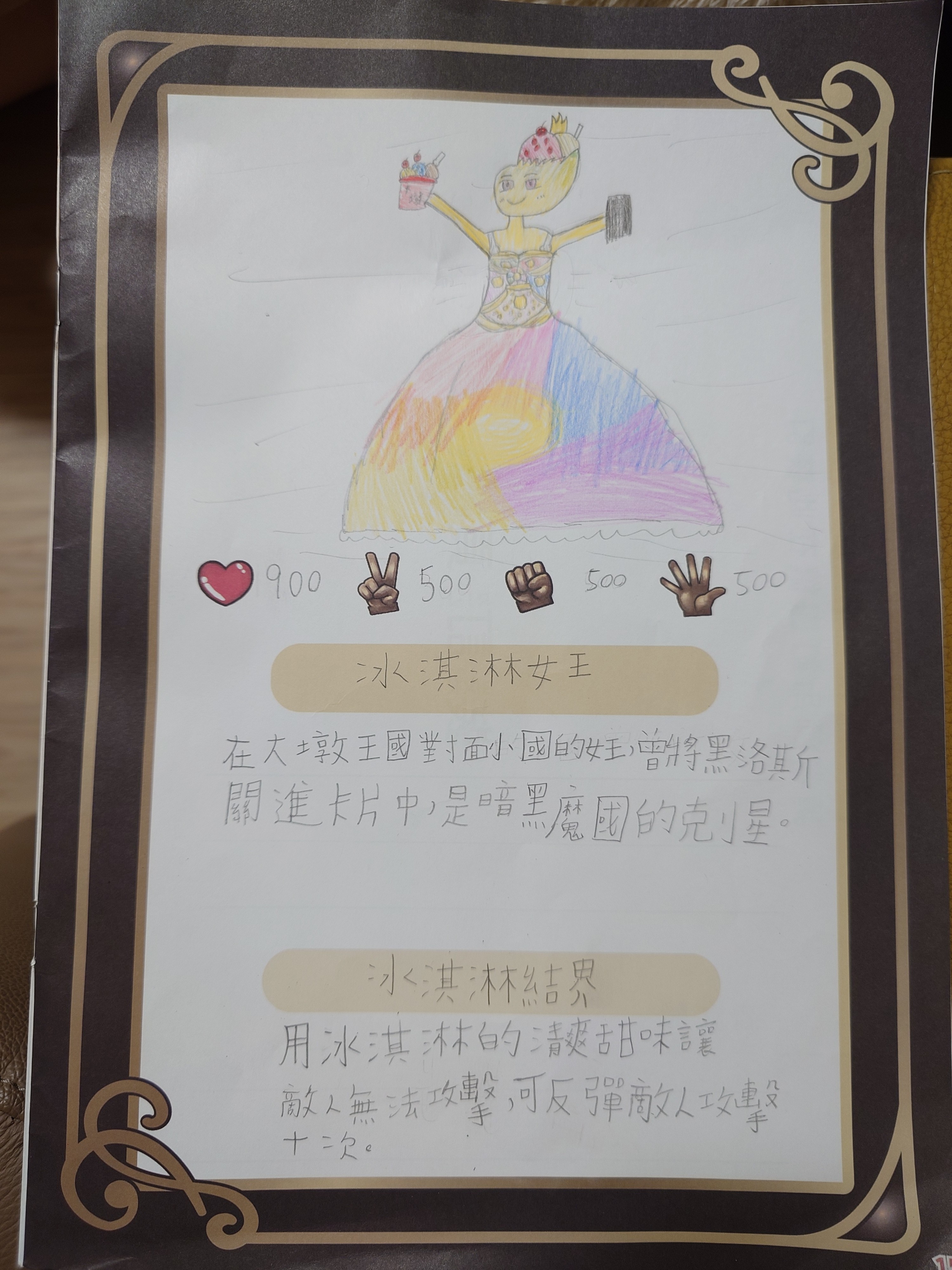 大墩卡繪畫比賽-冰淇淋女王
