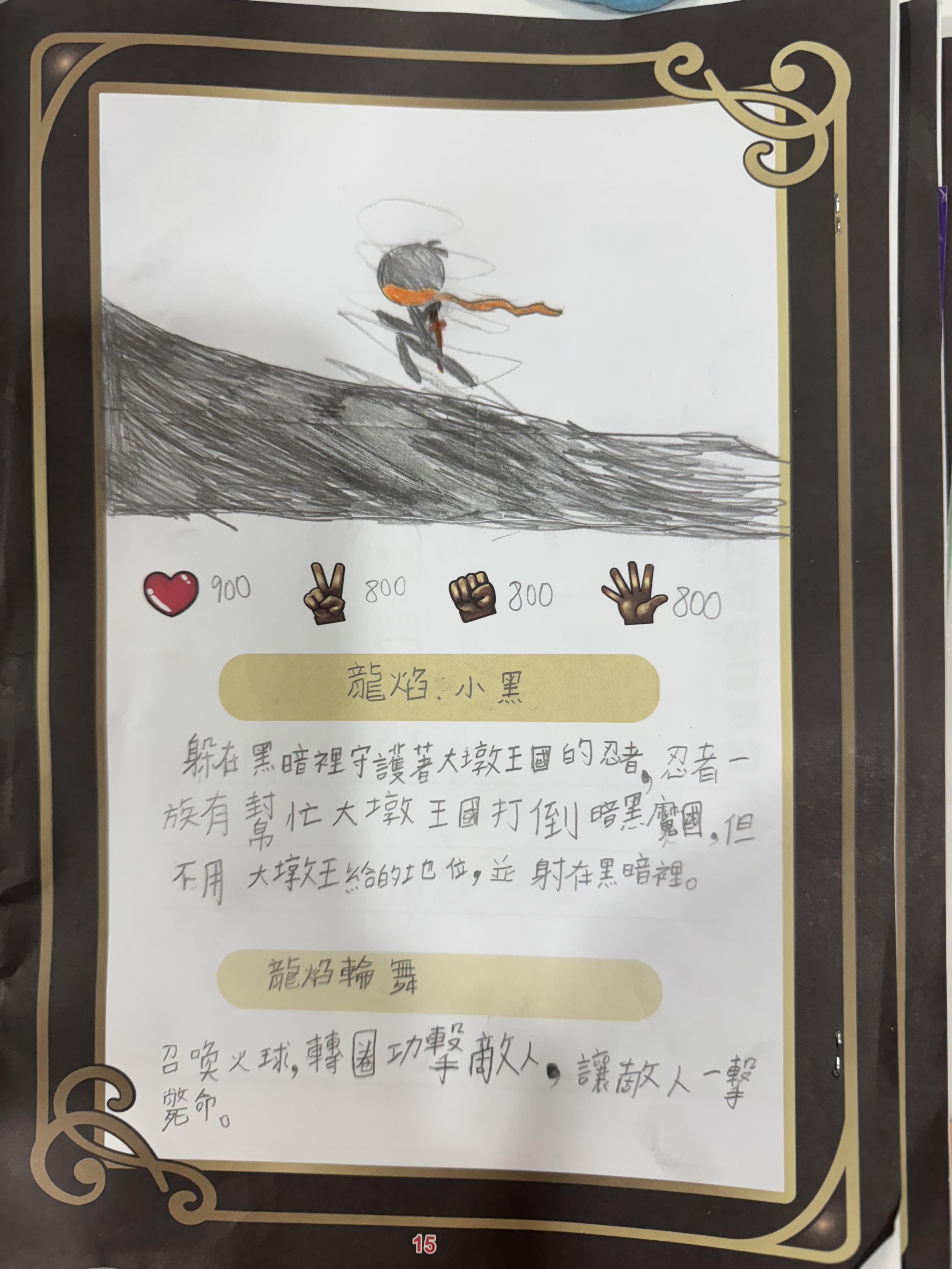 大墩卡繪畫比賽-龍焰·小黑