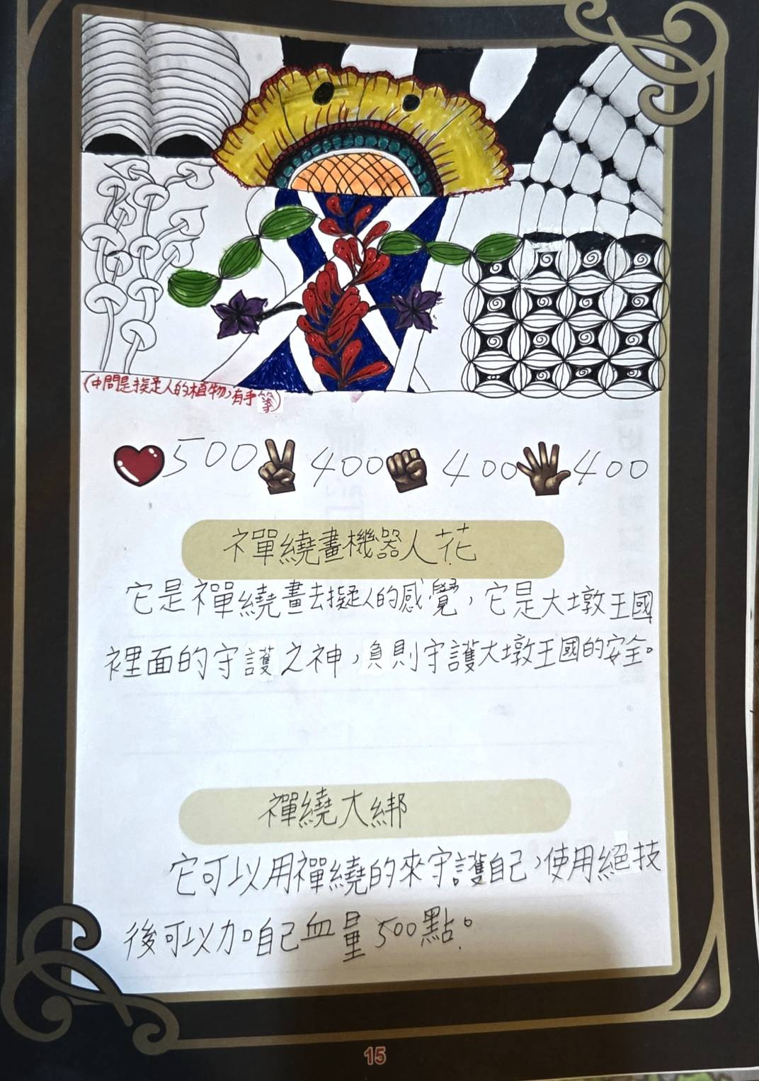 大墩卡繪畫比賽-纏繞機器人花